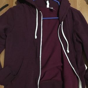 H&M DIVIDED : Maroon Zip Up Hoodie